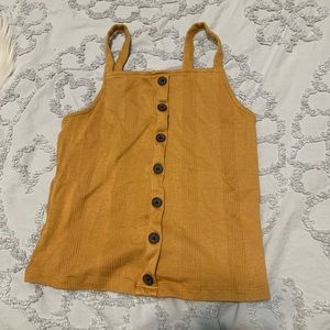 AE Button Front Tank Top